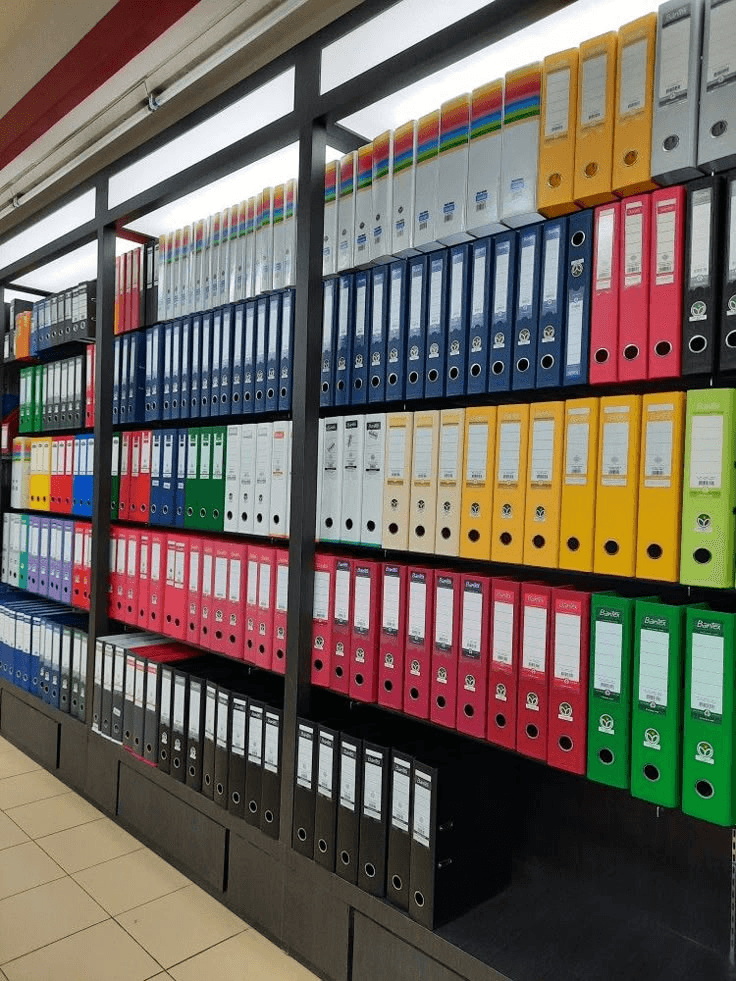 Colorful binders containing NCC standards documentation