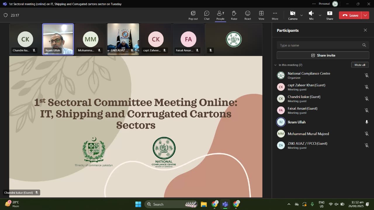 1st Sectoral Committee – IT, Shipping, and Corrugated Cartons